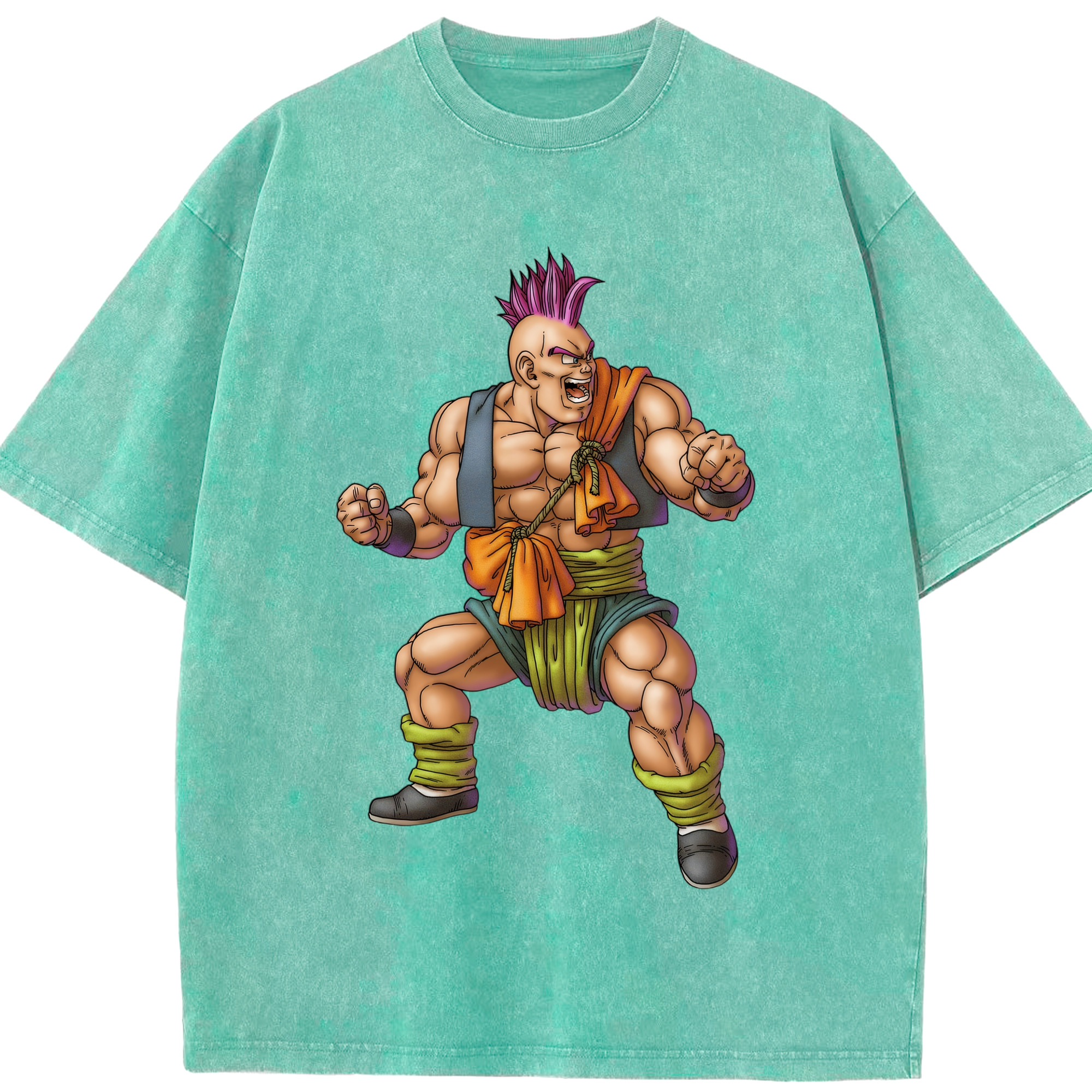 （画像用） ドラゴンクエスト Doragon Kuesuto Dragon Quest 綿100% ヴィンテージ風 半袖Tシャツ（フロントプリント）